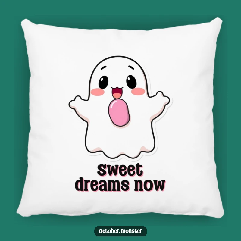 Cozy Funny Ghost Candy Pillow - Cheerful Halloween Snuggle Gift