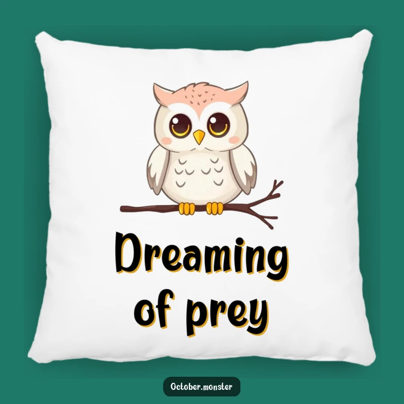 Cozy Funny Owl Cobweb Pillow - Wise Glowing Eyes Comfort Gift