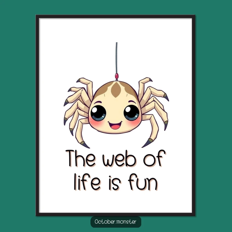 Funny Free Printable Spider Wall Art Downloadable Decor Gift