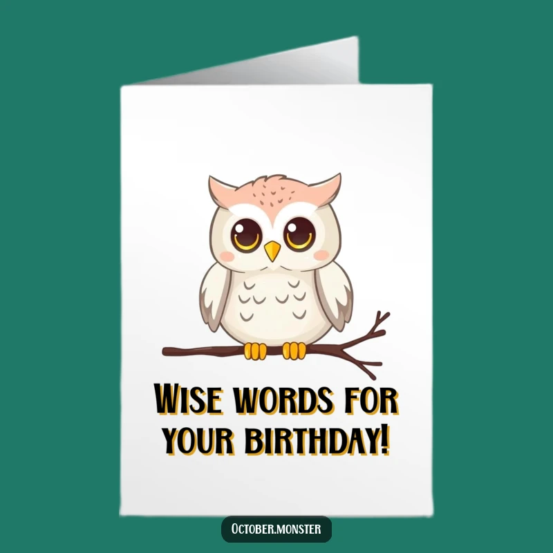 Free Printable Owl Birthday Card - Funny Halloween Downloadable Gift for Wise Celebrations