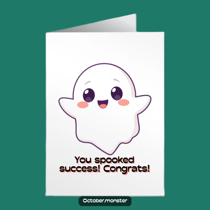 Free Printable Ghost Animal Congratulations Card Funny Downloadable Gift Idea