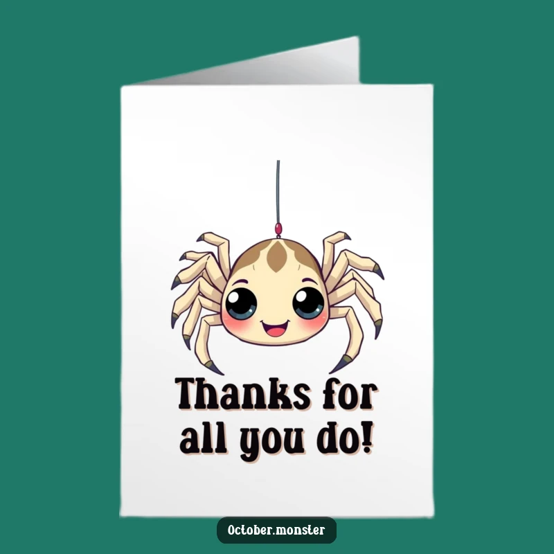 Free Printable Spider Thank You Card Funny Downloadable Gift
