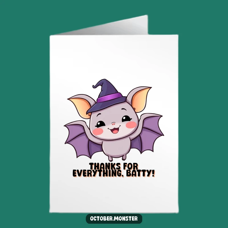 Free Printable Thank You Card: Bat's Gratitude Flight, Hilarious Downloadable Thanks