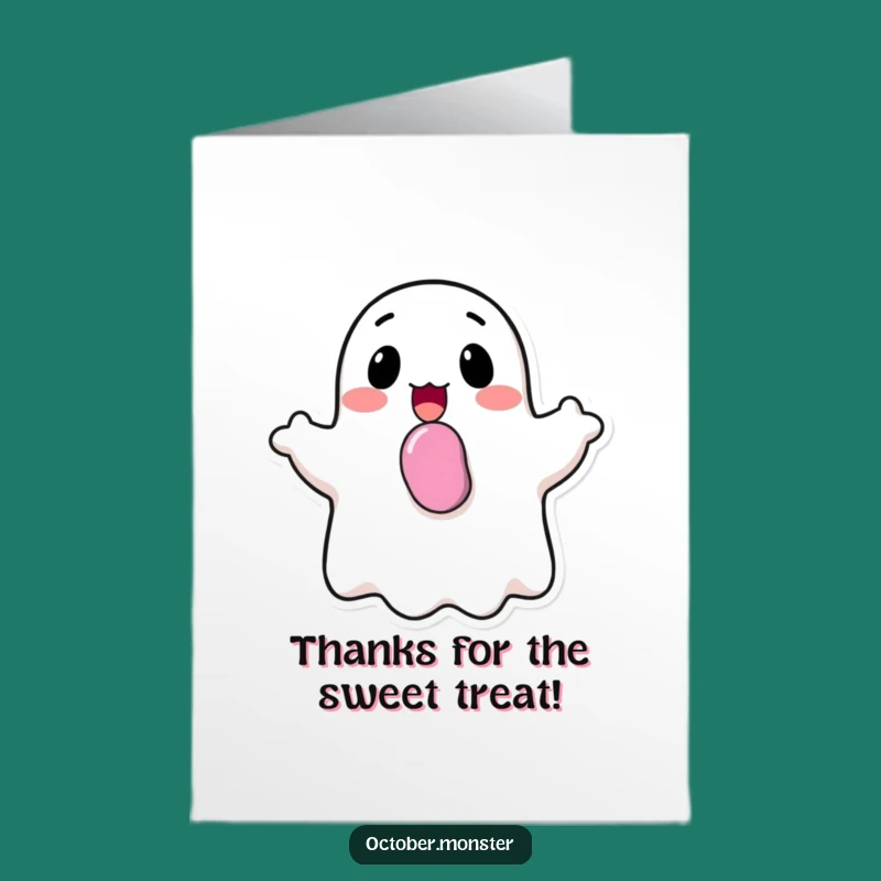 Free Printable Ghost Thank You Card - Funny Sweet Downloadable Gift for Gratitude